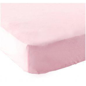 Простыня на резинке в кроватку 1шт. розовый, 71х132см.