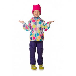 Комплект ветровочный (куртка, шапка) для девочки