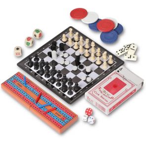 Игра 7 в 1 Magnetic Board (магн. поле/домино/карты/нарды/шашки