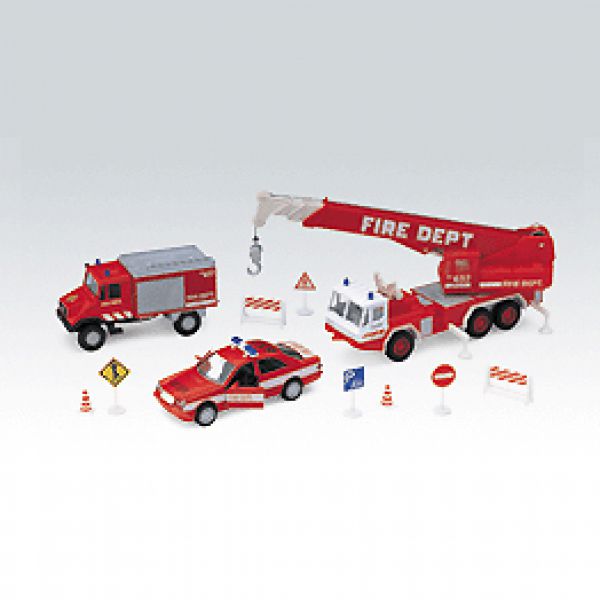 Игрушка набор машин 'Пожарная служба' 10 шт. 99610-10B WELLY