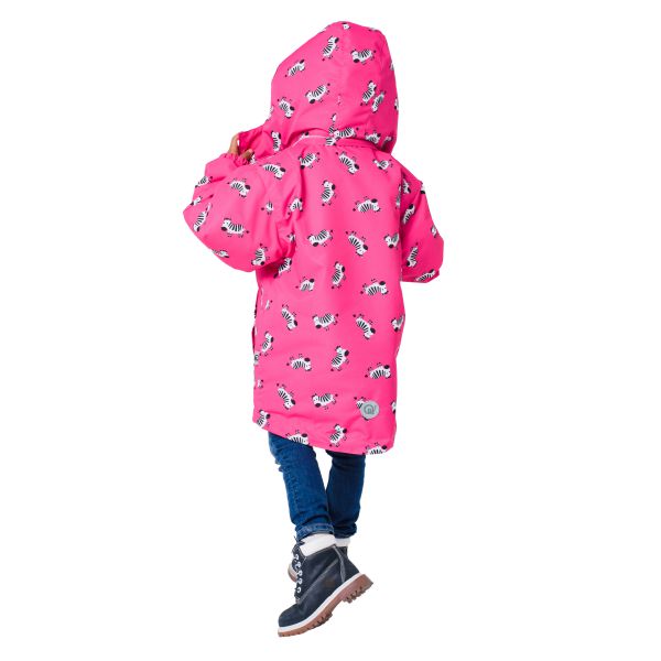 Зимняя куртка «Зебры» OOPS (200 гр.)  082018/286/pink zebra OPS